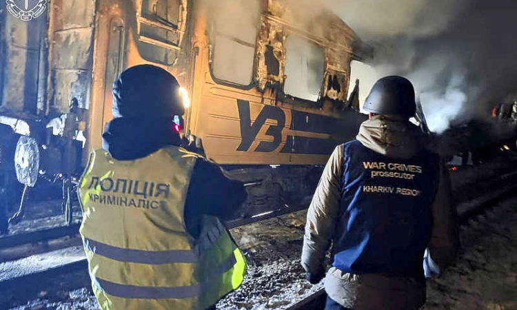 Russian attacks kill five on train  in northeast and three in Odesa